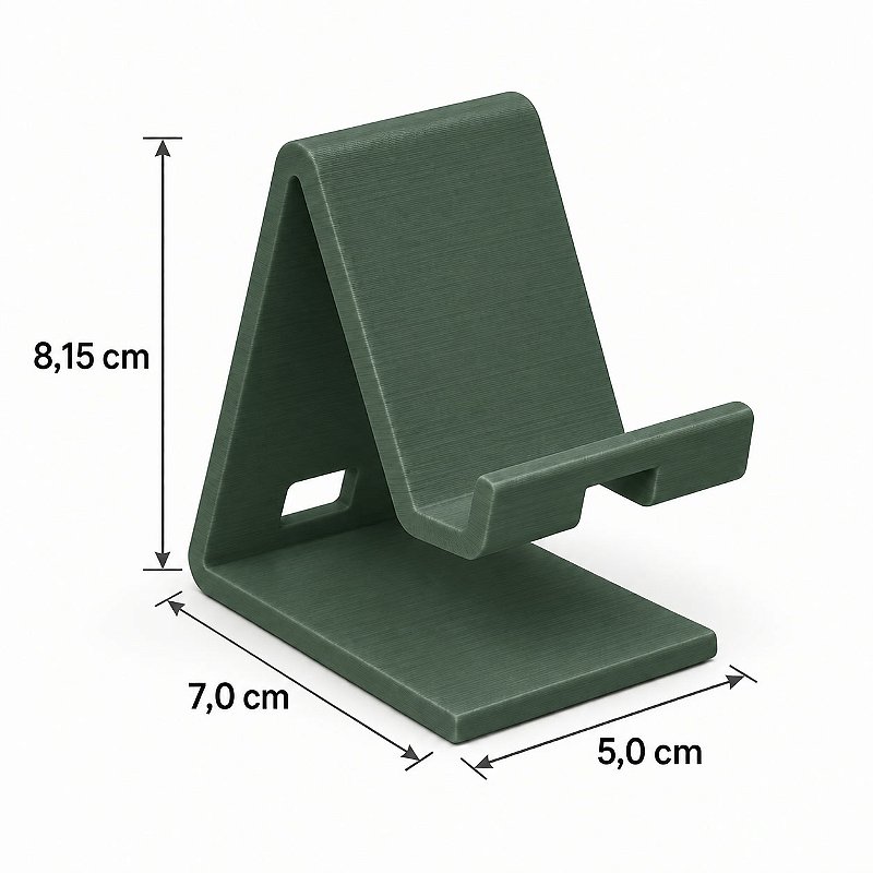 Suporte para Celular com Passagem para Cabo Criandê Verde