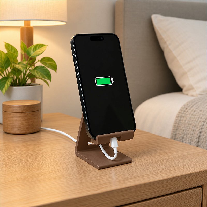 Suporte para Celular com Passagem para Cabo Criandê Wood