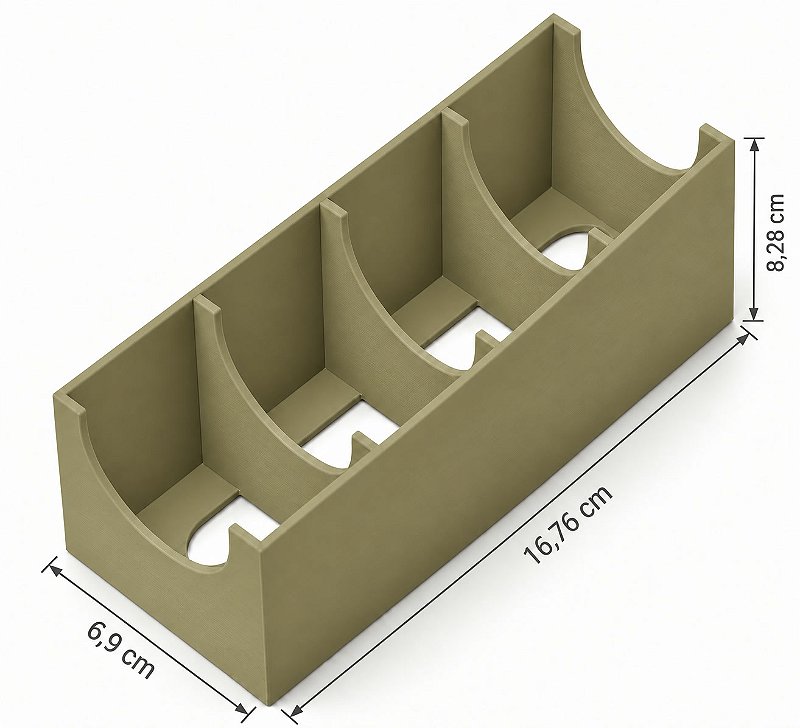 Porta Sachês de Chá Modular Criandê Wood Gold