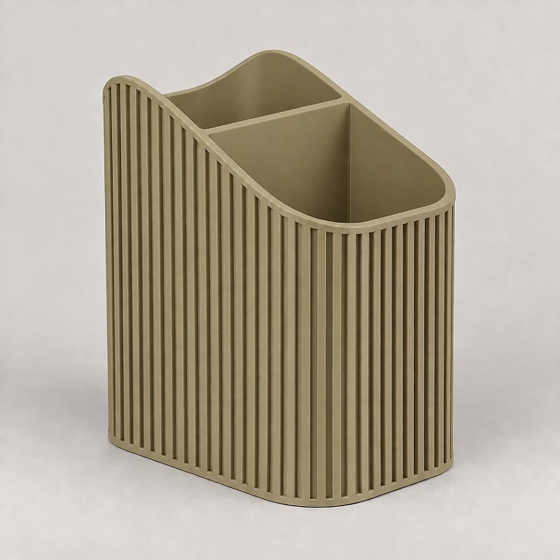 Porta-Controle Linea Canelado Criandê Wood Gold