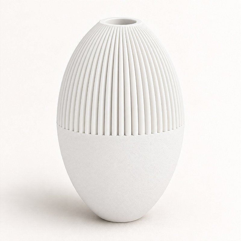 Vaso Julian Geométrico Criandê Branco