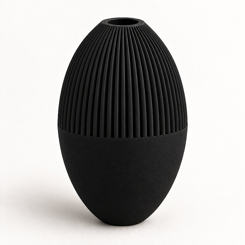 Vaso Julian Geométrico Criandê Preto