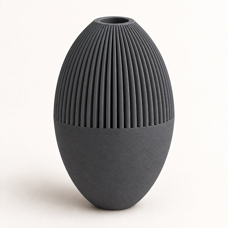Vaso Julian Geométrico Criandê Cinza