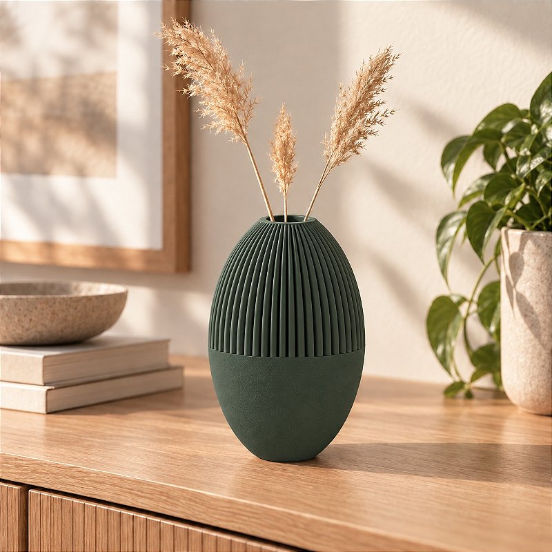 Vaso Julian Geométrico Criandê Verde