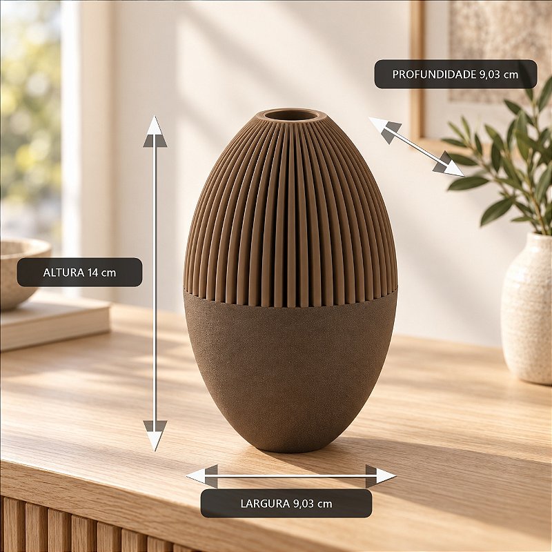Vaso Julian Geométrico Criandê Wood