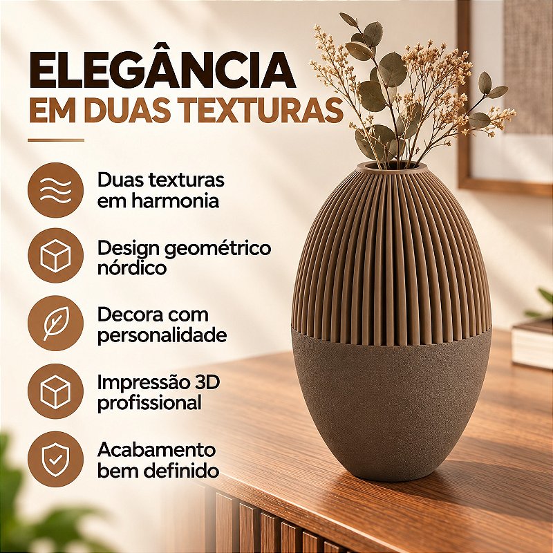 Vaso Julian Geométrico Criandê Wood