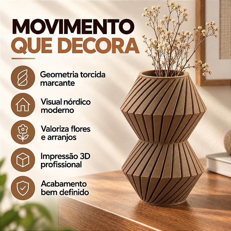 Vaso Roby Torcido Criandê Wood