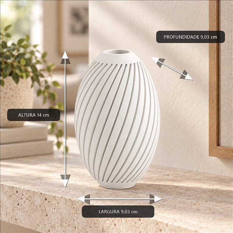 Vaso Karen Nórdico Criandê Branco