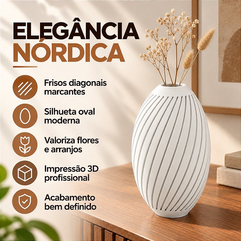 Vaso Karen Nórdico Criandê Branco