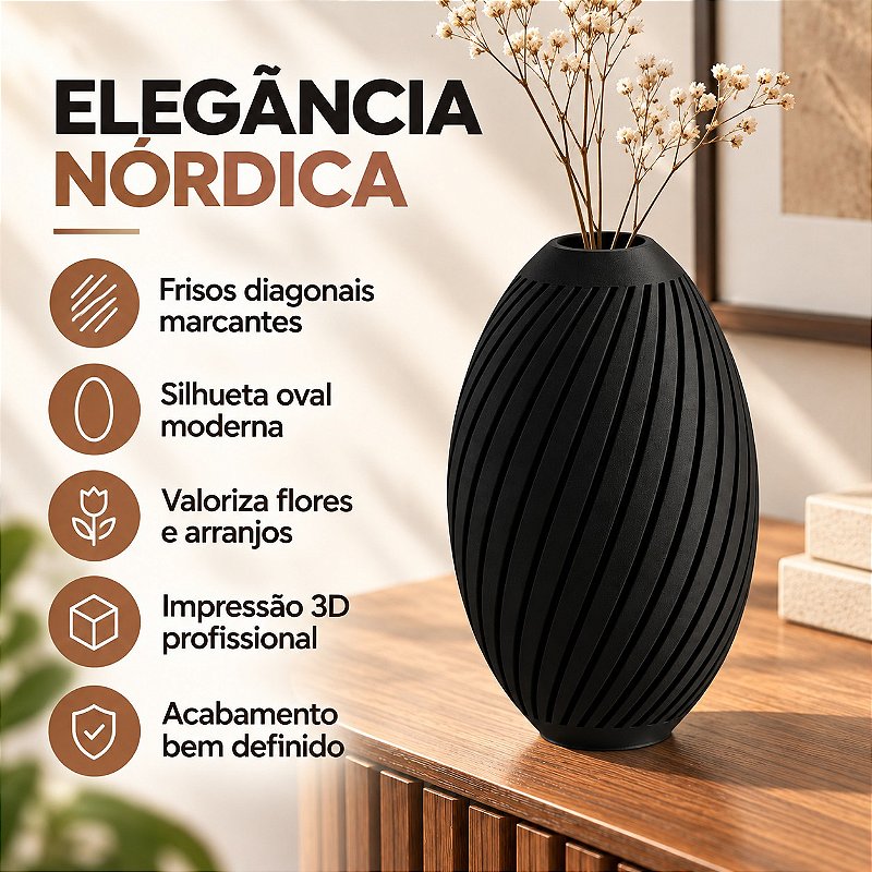 Vaso Karen Nórdico Criandê Preto