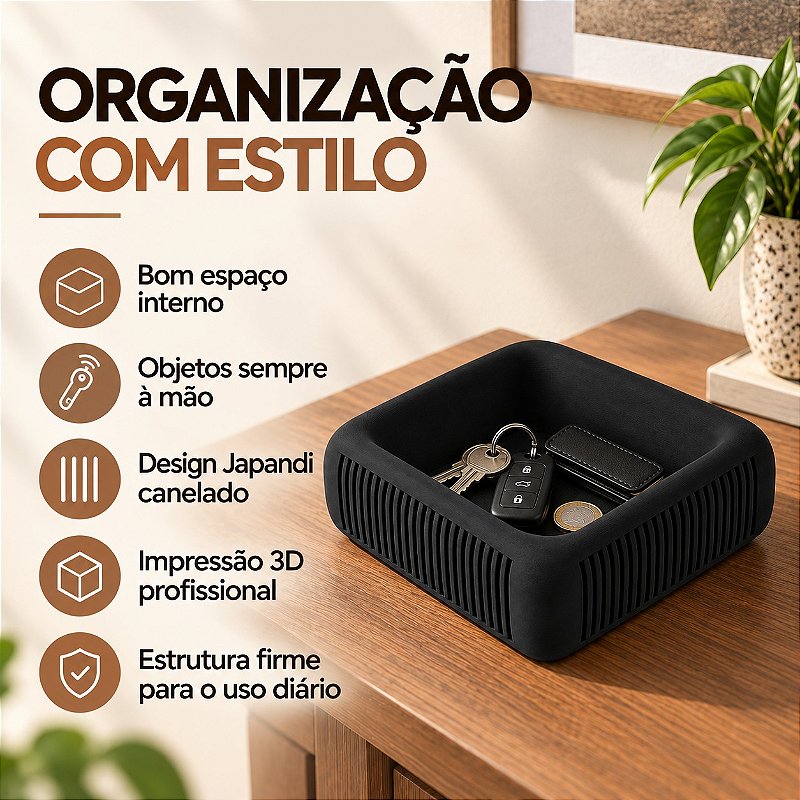 Bandeja Japandi Binny Criandê Preto