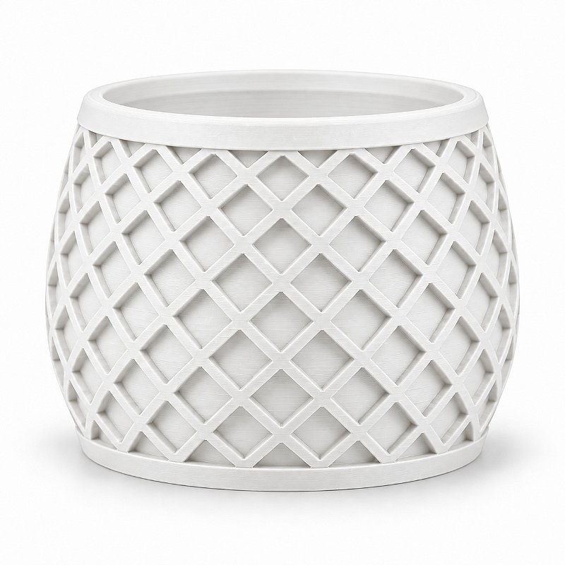 Vaso X Planter Geométrico Criandê Branco