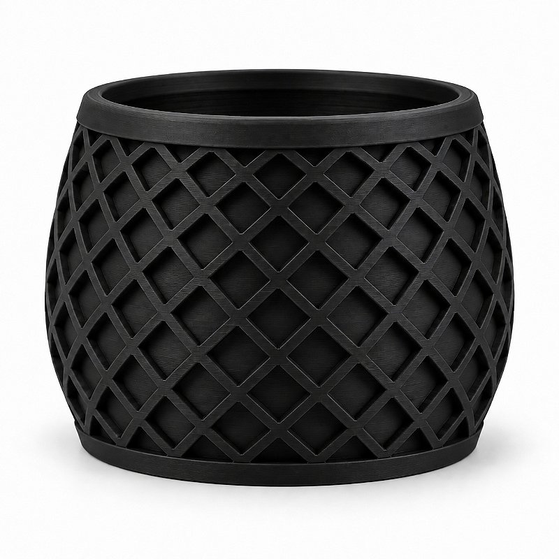 Vaso X Planter Geométrico Criandê Preto