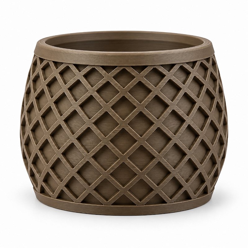 Vaso X Planter Geométrico Criandê Wood