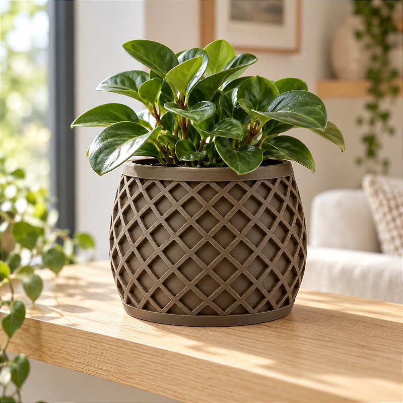 Vaso X Planter Geométrico Criandê Wood