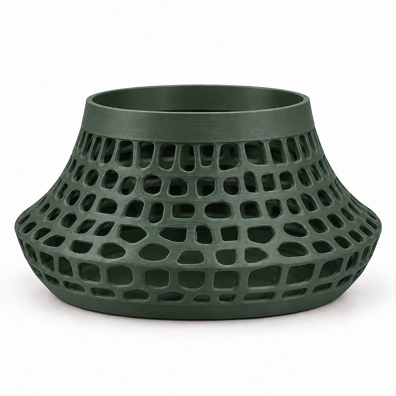 Vaso Karen Voronoi Baixo Criandê Verde