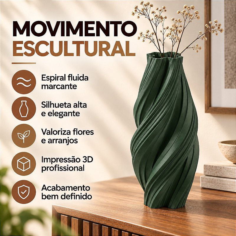 Vaso Espiral Margaret Criandê Verde