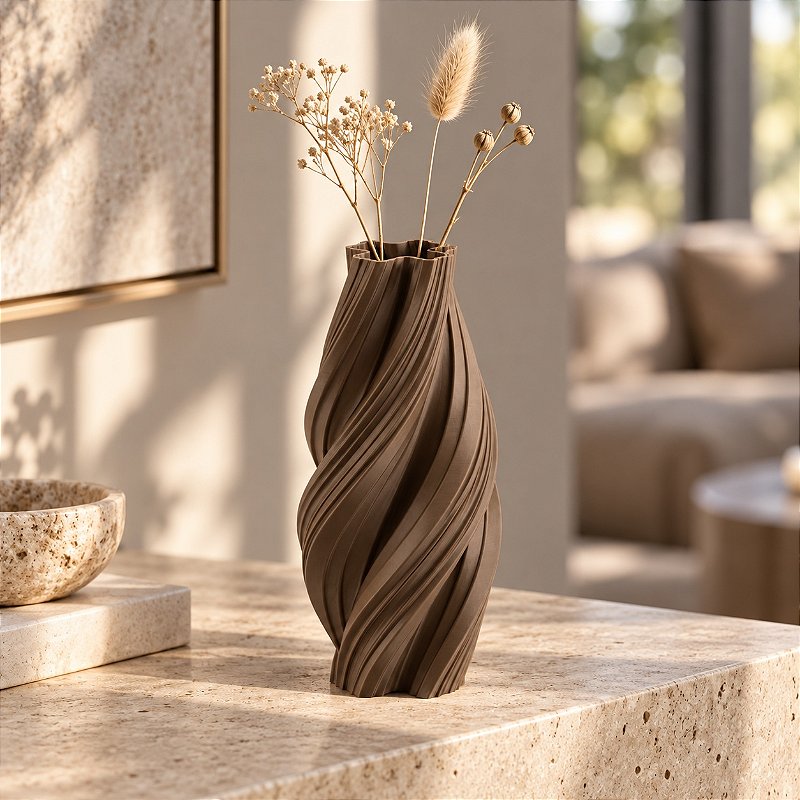 Vaso Espiral Margaret Criandê Wood