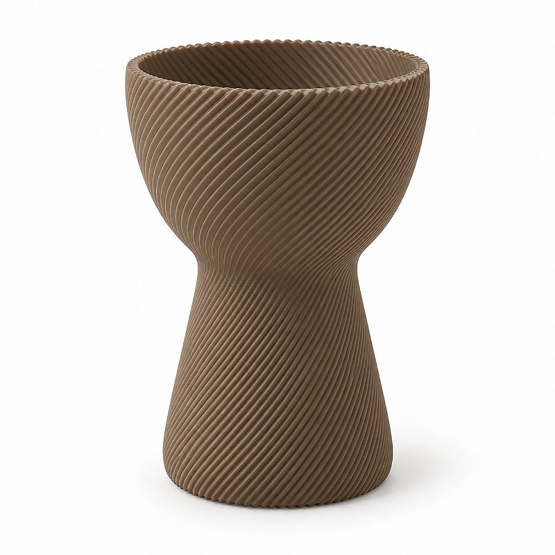 Vaso Ampulheta Espiral Criandê Wood