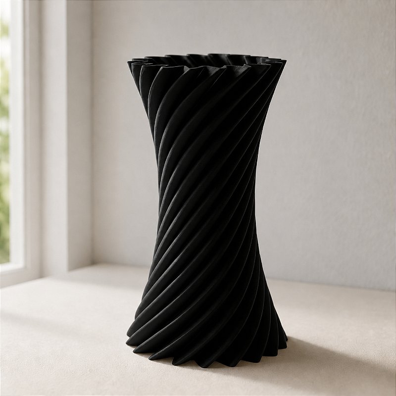 Vaso Espiral Martina Criandê Preto