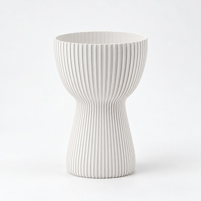 Vaso Copo Canelado Japandi Criandê Branco