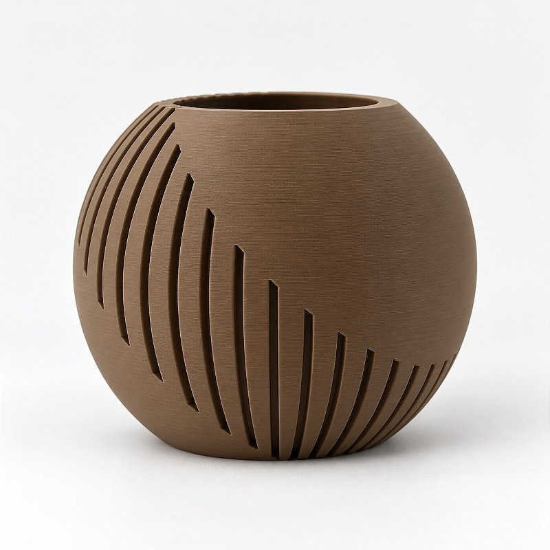 Vaso Japandi Esfera Criandê Wood