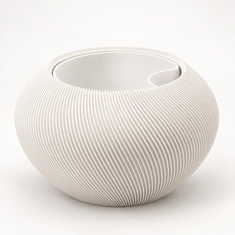 Vaso Grimalda com Inserto Criandê Branco