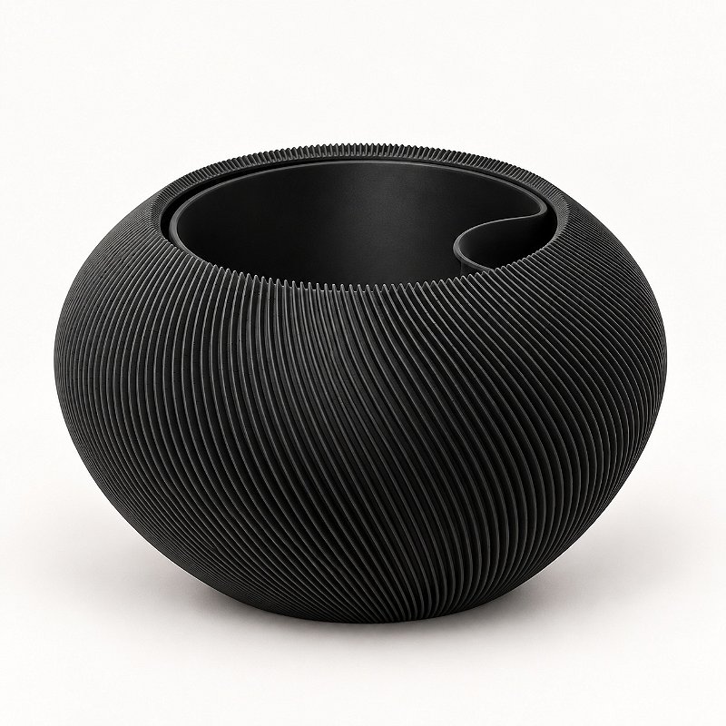 Vaso Grimalda com Inserto Criandê Preto