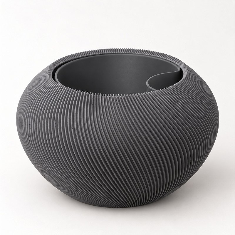 Vaso Grimalda com Inserto Criandê Cinza