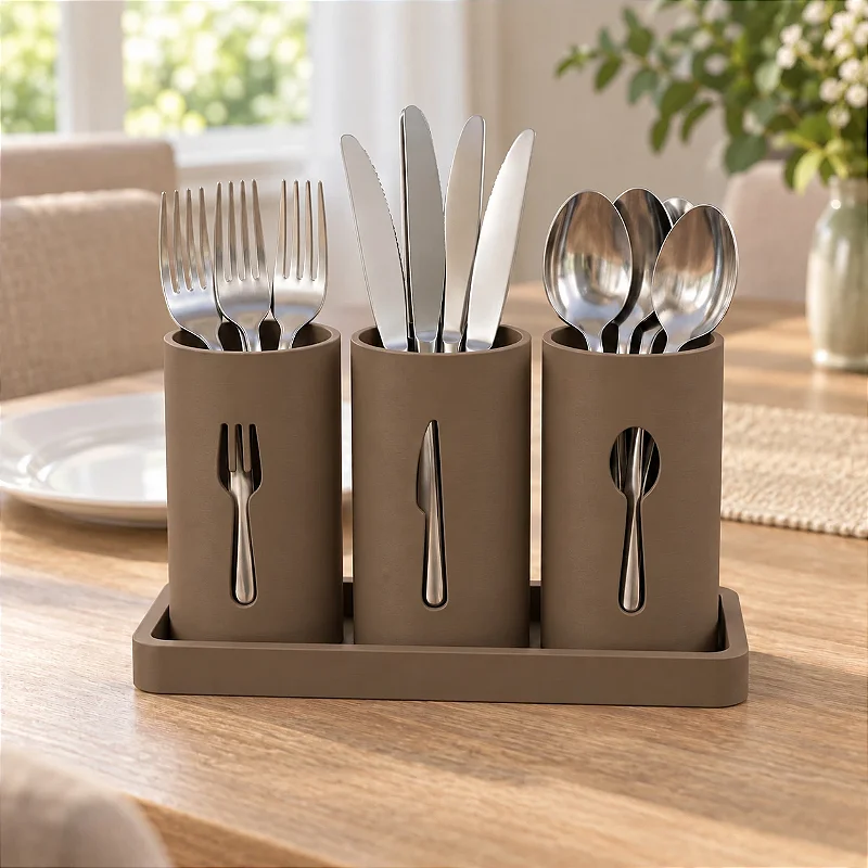 Suporte Moderno para Talheres de Mesa Criandê Wood