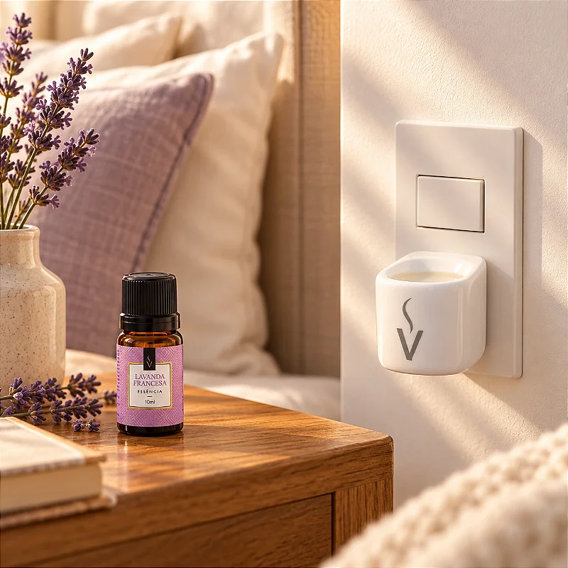 Difusor Aromatizador Elétrico Via Aroma Original Porcelana Branco Bivolt