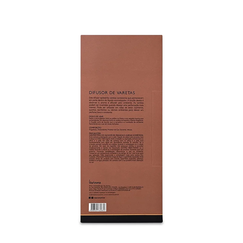 Difusor de Varetas Via Aroma Black Vanilla 200 ml