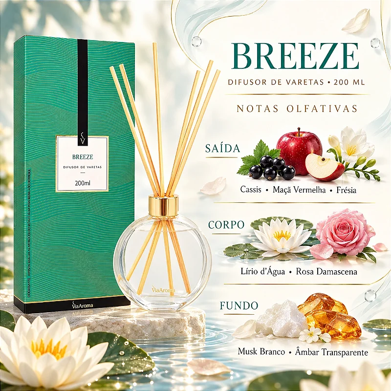 Difusor de Varetas Via Aroma Breeze 200 ml