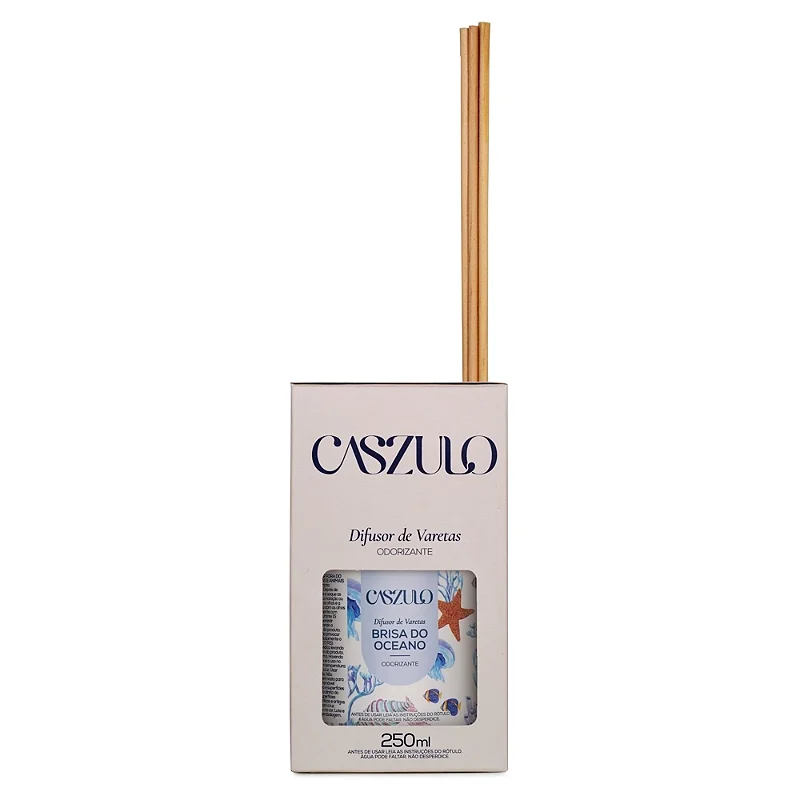 Difusor de Varetas Caszulo Via Aroma Brisa do Oceano 250 ml