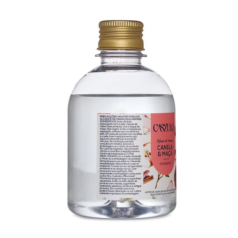 Difusor de Varetas Caszulo Via Aroma Canela e Maçã 250 ml