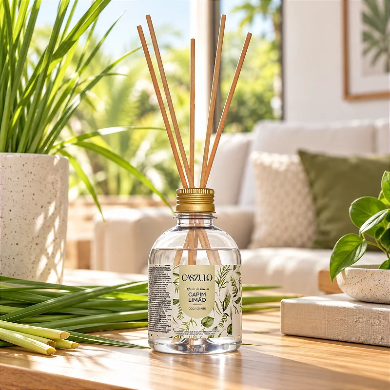 Difusor de Varetas Caszulo Via Aroma Capim Limão 250 ml