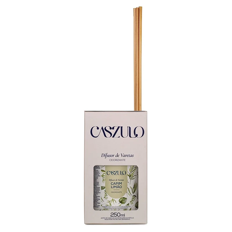 Difusor de Varetas Caszulo Via Aroma Capim Limão 250 ml