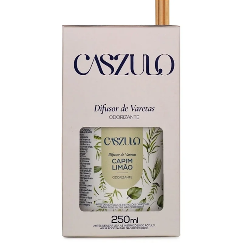 Difusor de Varetas Caszulo Via Aroma Capim Limão 250 ml
