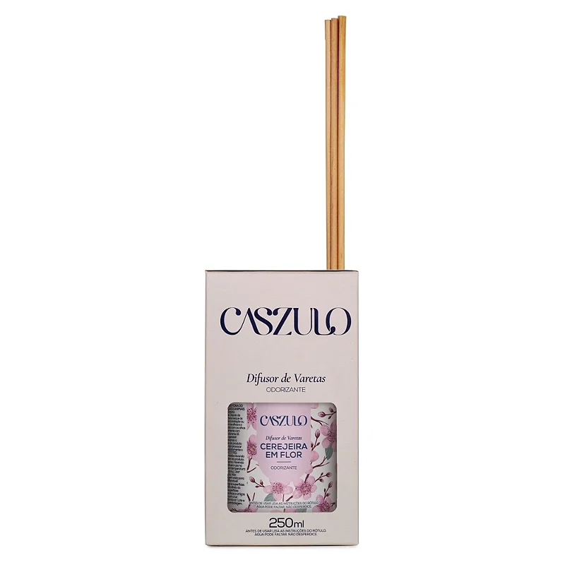 Difusor de Varetas Caszulo Via Aroma Cerejeira em Flor 250 ml