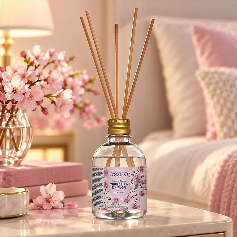 Difusor de Varetas Caszulo Via Aroma Cerejeira em Flor 250 ml