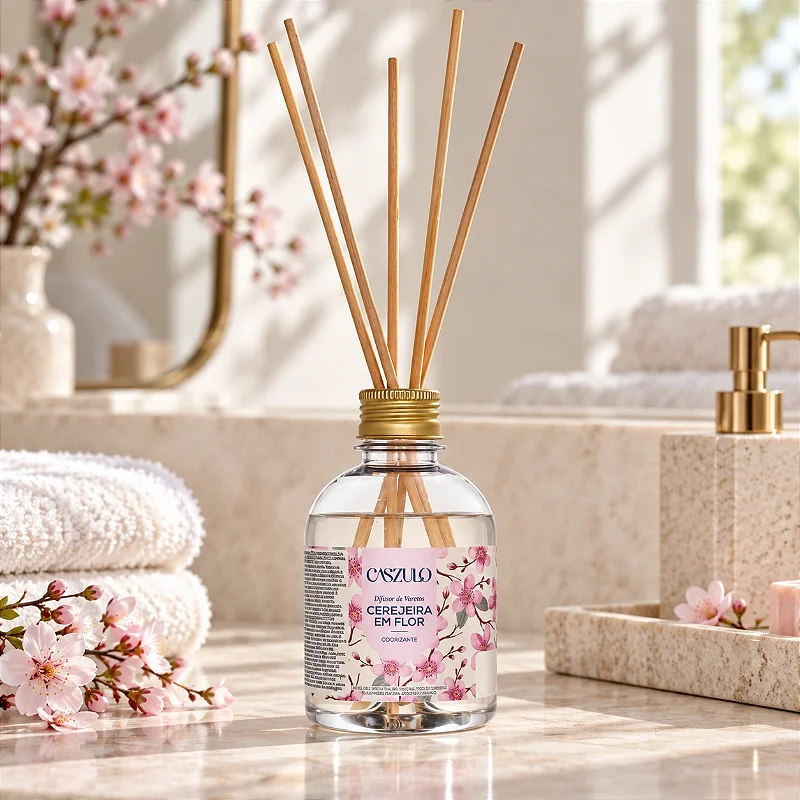 Difusor de Varetas Caszulo Via Aroma Cerejeira em Flor 250 ml