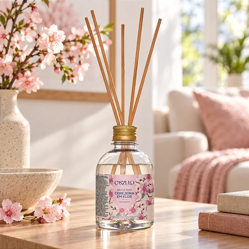 Difusor de Varetas Caszulo Via Aroma Cerejeira em Flor 250 ml