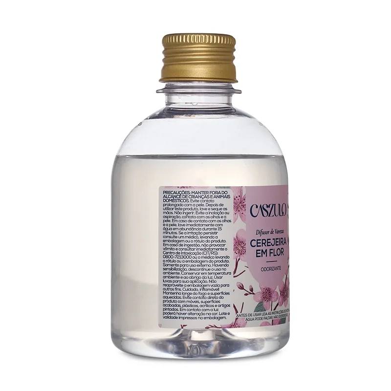 Difusor de Varetas Caszulo Via Aroma Cerejeira em Flor 250 ml