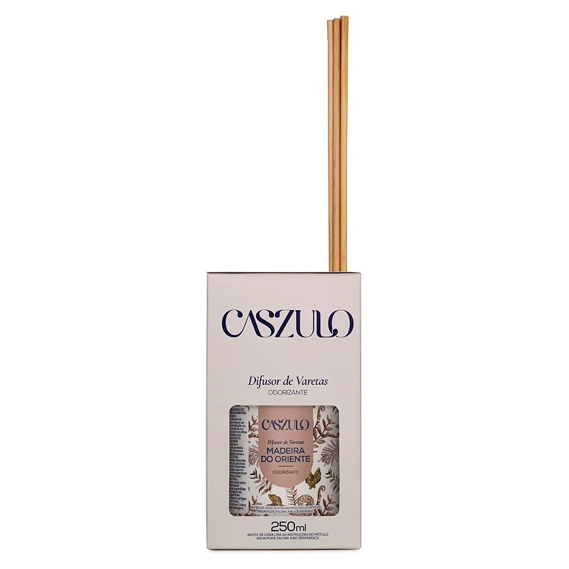 Difusor de Varetas Caszulo Via Aroma Madeira do Oriente 250 ml