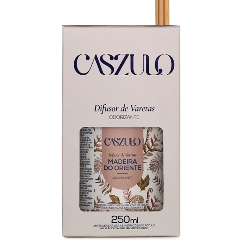 Difusor de Varetas Caszulo Via Aroma Madeira do Oriente 250 ml