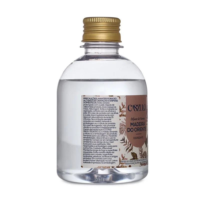 Difusor de Varetas Caszulo Via Aroma Madeira do Oriente 250 ml