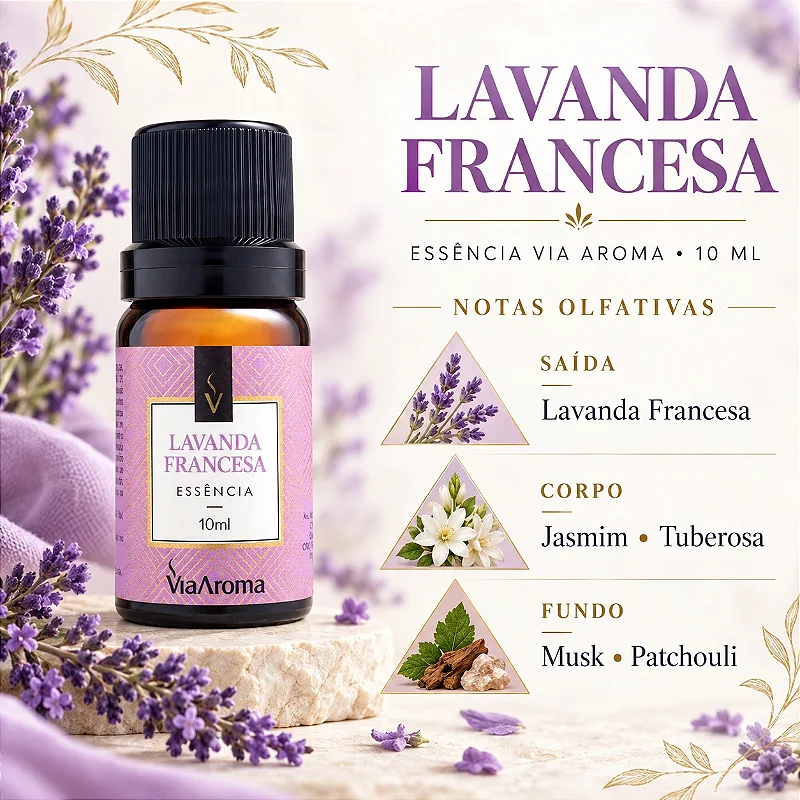 Essência Lavanda Francesa Via Aroma 10 ml