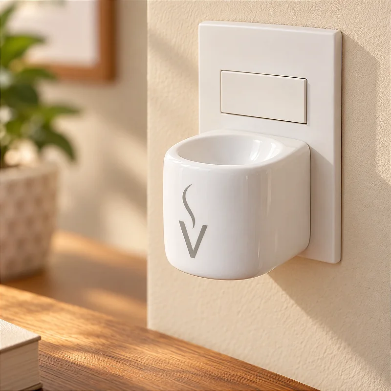 Kit 2 Aromatizadores Elétricos Via Aroma Original Branco Porcelana Bivolt