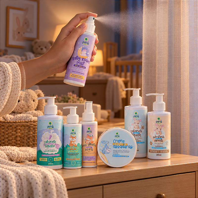 Kit Higiene para Bebê Verdi Natural – 7 Produtos Desde o Nascimento