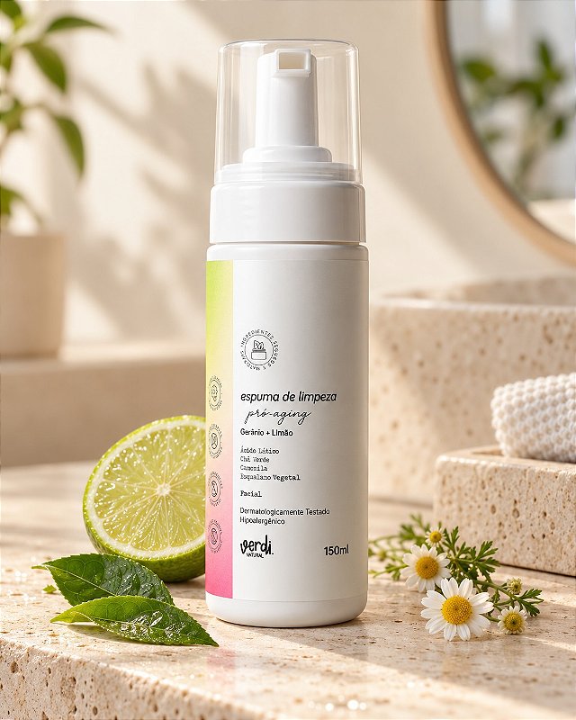 Espuma de Limpeza Facial Natural Pró-Aging 150 ml – Verdi Natural
